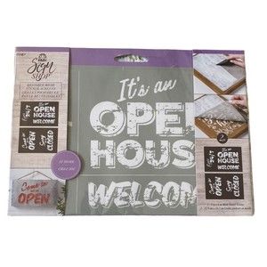 FolkArt Reusable Mesh Stencil Screens 2 Pc - Come in we're open, we are Closed
